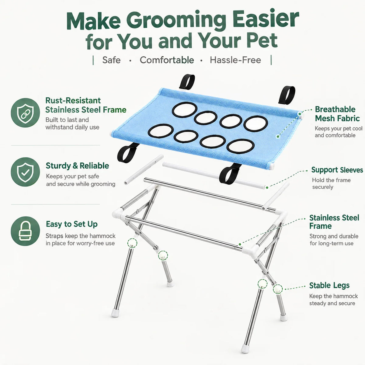 GroomEase™ Pet Hammock